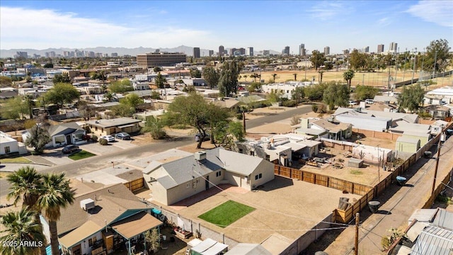 drone / aerial view with a view of city