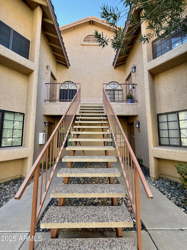 view of stairway