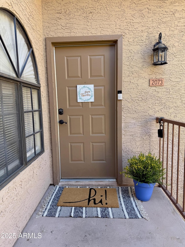 view of doorway to property