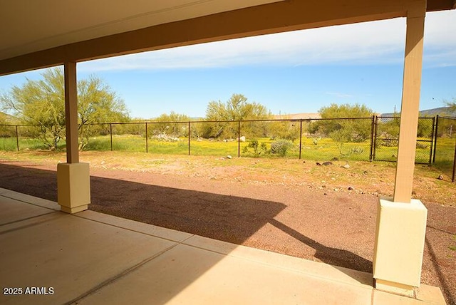 view of yard featuring a patio and a fenced backyard