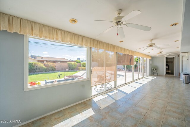 3109 N 81st St, Scottsdale, AZ 85251 - unfurnished sunroom with ceiling fan