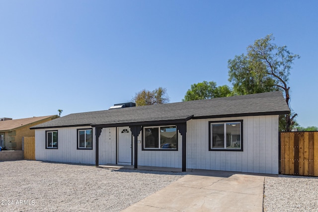 single story home with a patio area