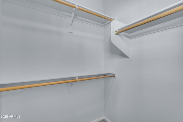 view of walk in closet
