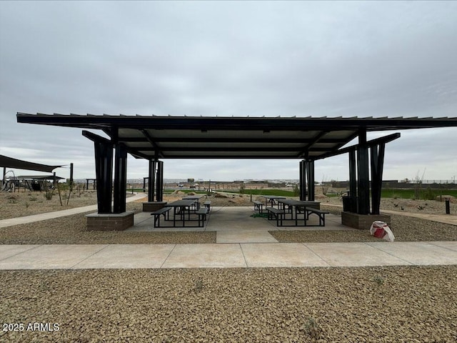 view of property's community with a gazebo