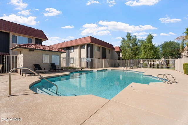 view of pool with a patio area