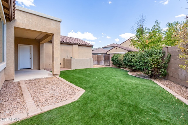 view of yard with a patio