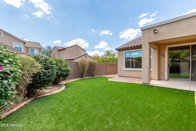 view of yard with a patio area