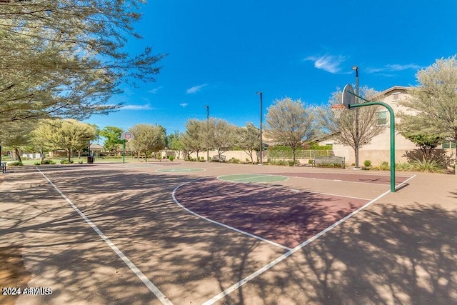 view of basketball court