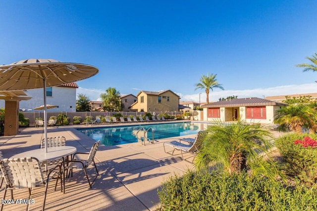 view of pool with a patio