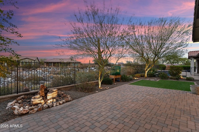 view of patio with a fenced backyard