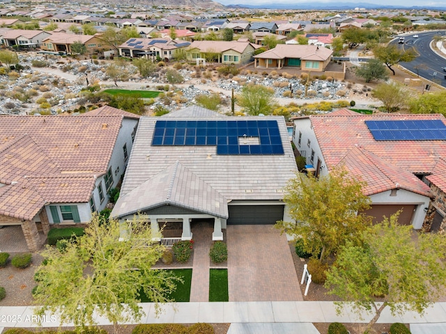 aerial view featuring a residential view