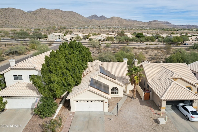 bird's eye view featuring a mountain view