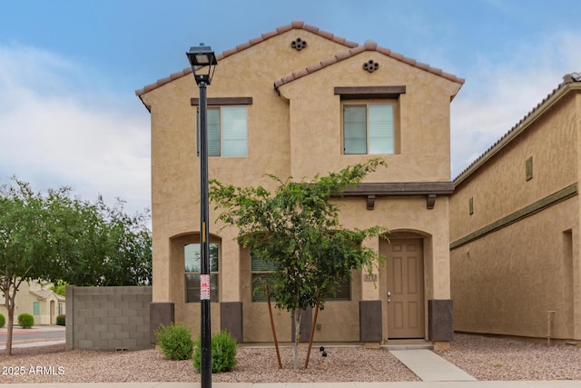 3713 S 54th Ln, Phoenix, AZ 85043 - mediterranean / spanish-style house featuring fence, stucco siding, and a tile roof