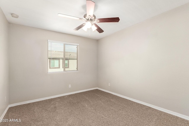 3713 S 54th Ln, Phoenix, AZ 85043 - spare room featuring carpet flooring, a ceiling fan, and baseboards