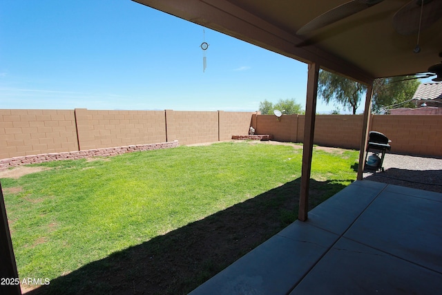 2434 E San Manuel Rd, San Tan Valley, AZ 85143 - view of yard with a patio area and a fenced backyard