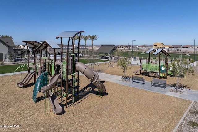 view of community jungle gym