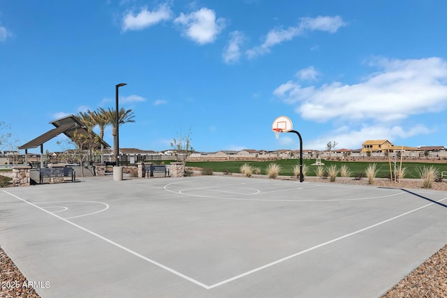 view of sport court featuring community basketball court
