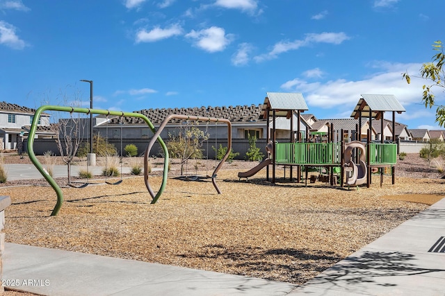view of community jungle gym