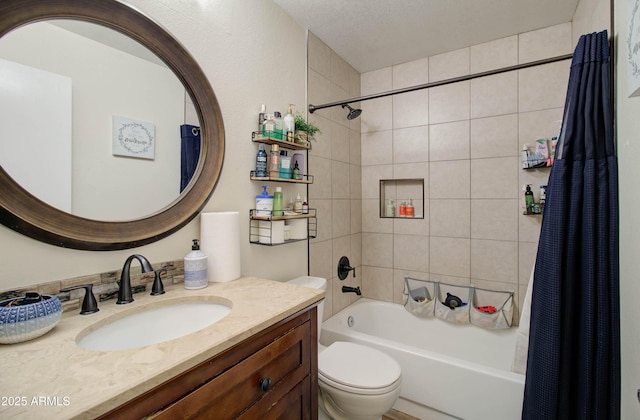 12041 S 45th St, Phoenix, AZ 85044 - bathroom featuring toilet, shower / bath combo, and vanity