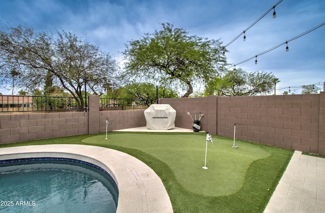 12041 S 45th St, Phoenix, AZ 85044 - view of pool featuring a fenced in pool and fence