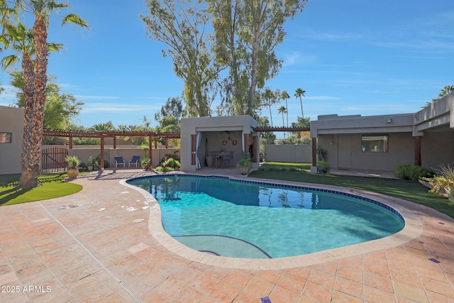 view of pool with a patio