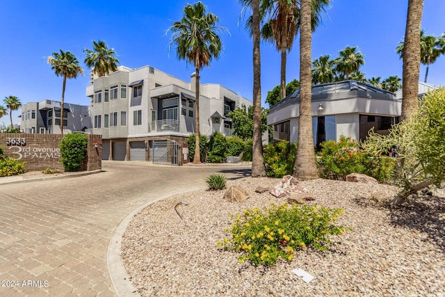 view of property with a garage