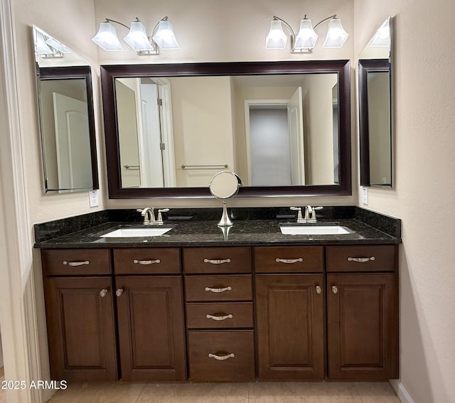 18515 N 94th St, Scottsdale, AZ 85255 - bathroom with double vanity, tile patterned flooring, and a sink