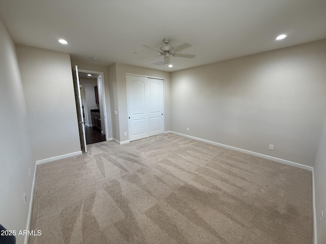 18515 N 94th St, Scottsdale, AZ 85255 - unfurnished bedroom featuring baseboards, carpet flooring, and recessed lighting