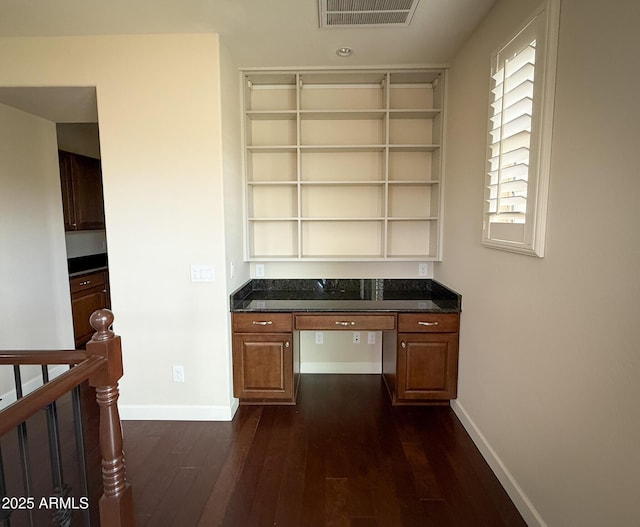 18515 N 94th St, Scottsdale, AZ 85255 - unfurnished office featuring dark wood finished floors, baseboards, and visible vents