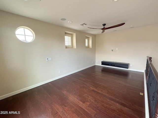 18515 N 94th St, Scottsdale, AZ 85255 - spare room with wood finished floors, visible vents, baseboards, and ceiling fan