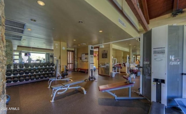 18515 N 94th St, Scottsdale, AZ 85255 - gym with visible vents and recessed lighting