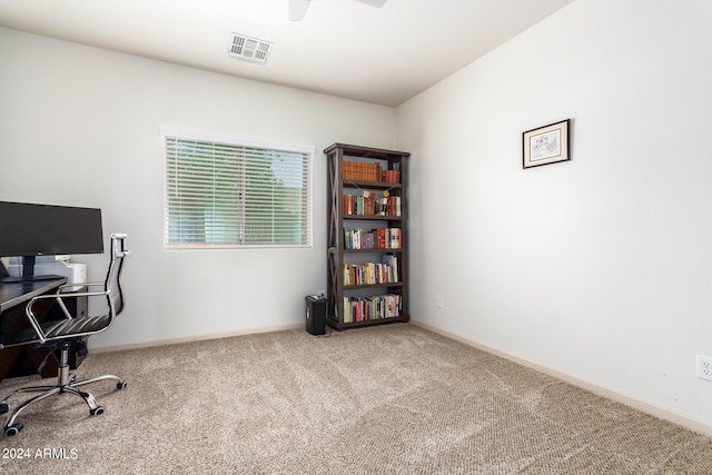 office with carpet floors