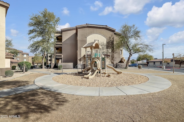 view of property's community featuring a playground