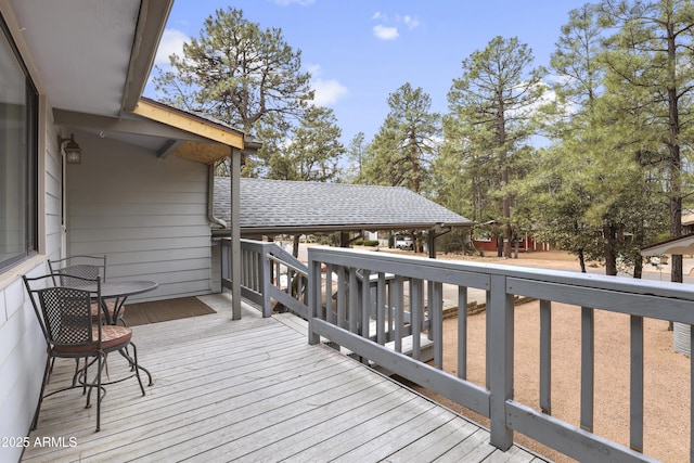 view of wooden deck