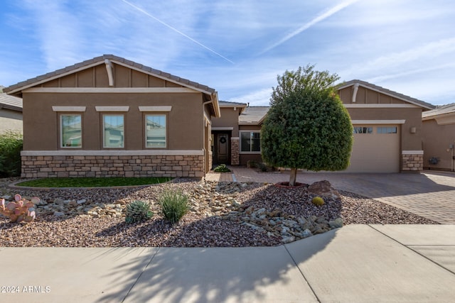 view of front of home featuring a garage