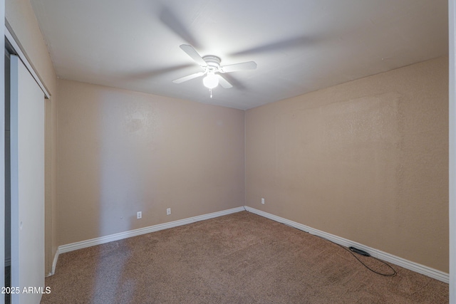 406 E Saguaro St, Casa Grande, AZ 85122 - unfurnished bedroom featuring a closet, ceiling fan, and carpet flooring