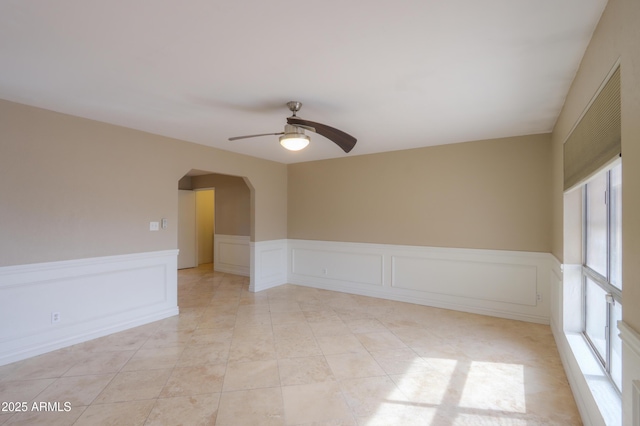 406 E Saguaro St, Casa Grande, AZ 85122 - tiled empty room featuring ceiling fan