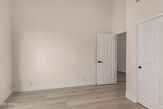 empty room featuring light hardwood / wood-style floors