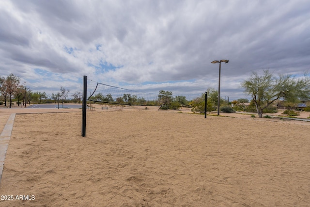 surrounding community featuring volleyball court