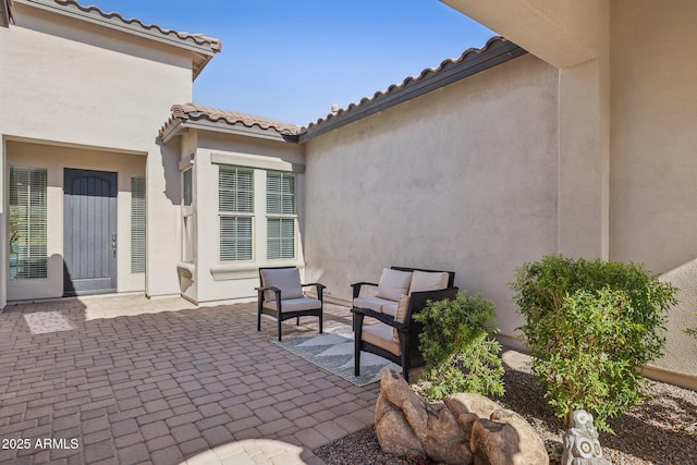 view of patio featuring outdoor lounge area