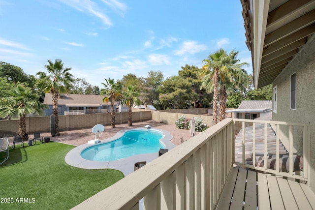 1406 E Jasper Dr, Chandler, AZ 85225 - view of pool featuring a wooden deck