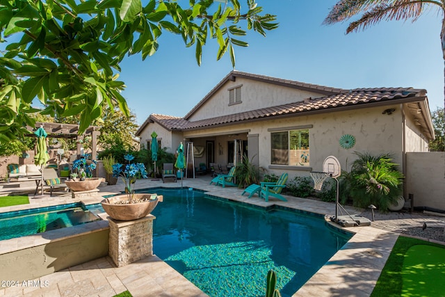 view of pool with a patio area