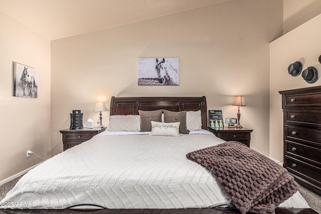 6133 E Saddleback St, Mesa, AZ 85215 - bedroom with carpet floors, baseboards, and lofted ceiling