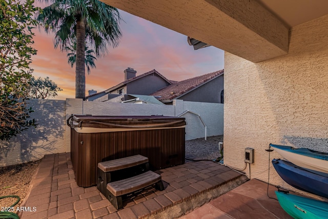 6133 E Saddleback St, Mesa, AZ 85215 - view of patio with a hot tub