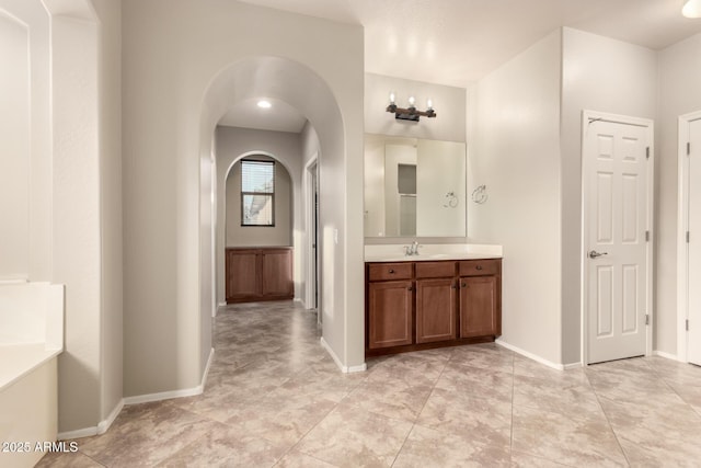 bathroom featuring vanity