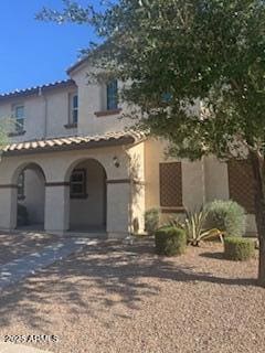 2868 E Binner Dr, Chandler, AZ 85225 - view of front facade with stucco siding, a tiled roof, and driveway