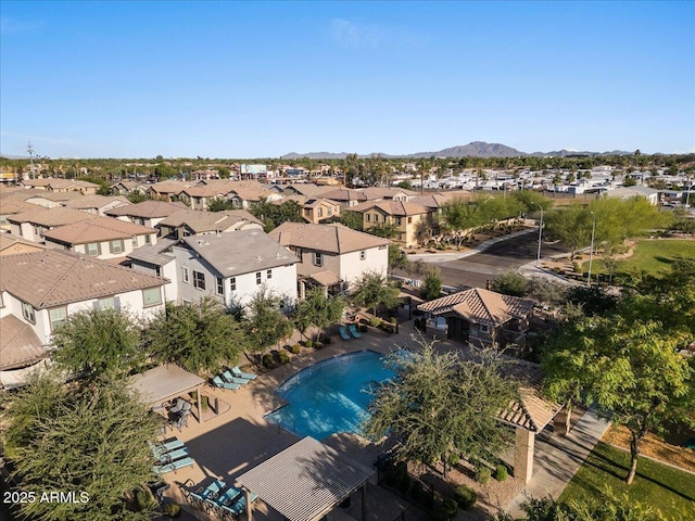2868 E Binner Dr, Chandler, AZ 85225 - aerial perspective of suburban area with a mountainous background and a pool area