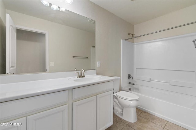 2868 E Binner Dr, Chandler, AZ 85225 - bathroom featuring tile patterned floors, toilet, vanity, and shower / bath combination