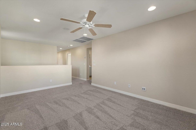 2868 E Binner Dr, Chandler, AZ 85225 - unfurnished room featuring recessed lighting, ceiling fan, carpet, and baseboards