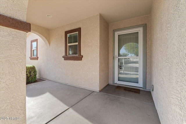 2868 E Binner Dr, Chandler, AZ 85225 - doorway to property featuring stucco siding and a patio area
